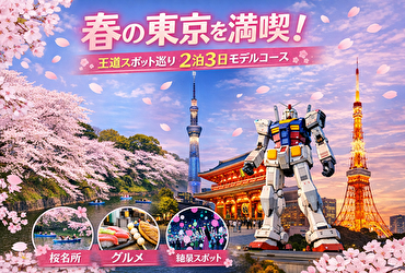 【完全保存版】春の東京観光2泊3日モデルコース｜初めてでも迷わない王道ルート