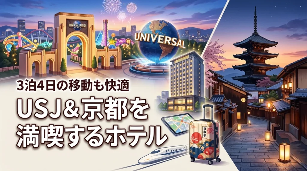 【保存版】関西でUSJや京都を満喫するホテルプラン選び！3泊4日の移動も快適