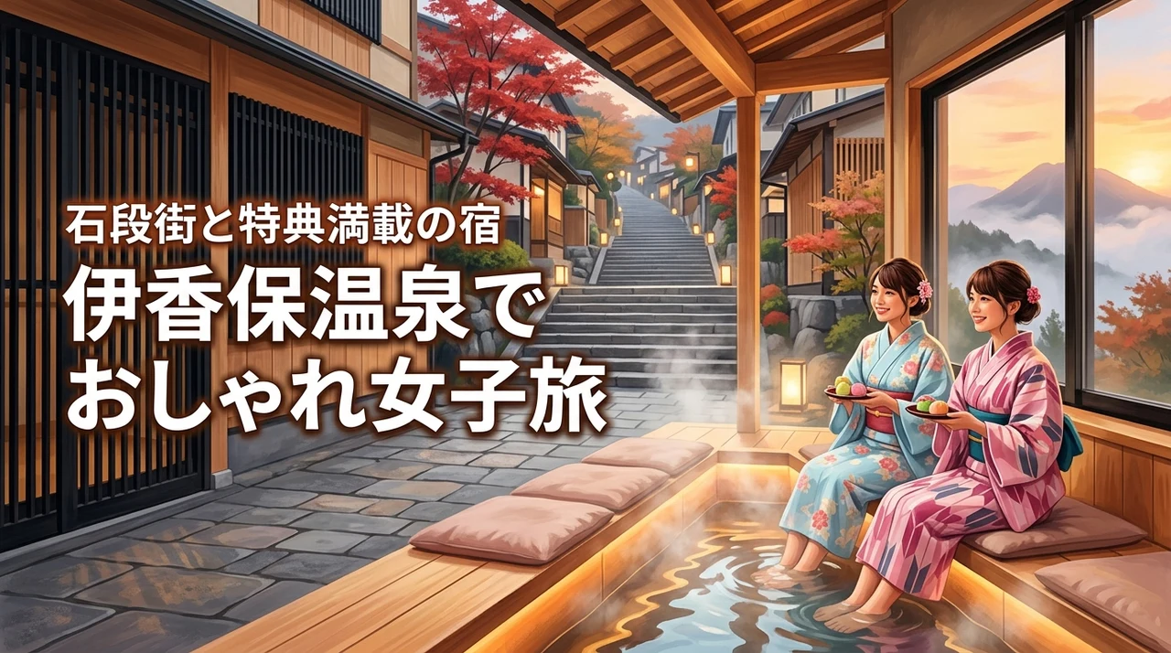 【女子旅特典が満載】伊香保温泉のおしゃれなホテルに泊まって石段街散策を満喫するコツ
