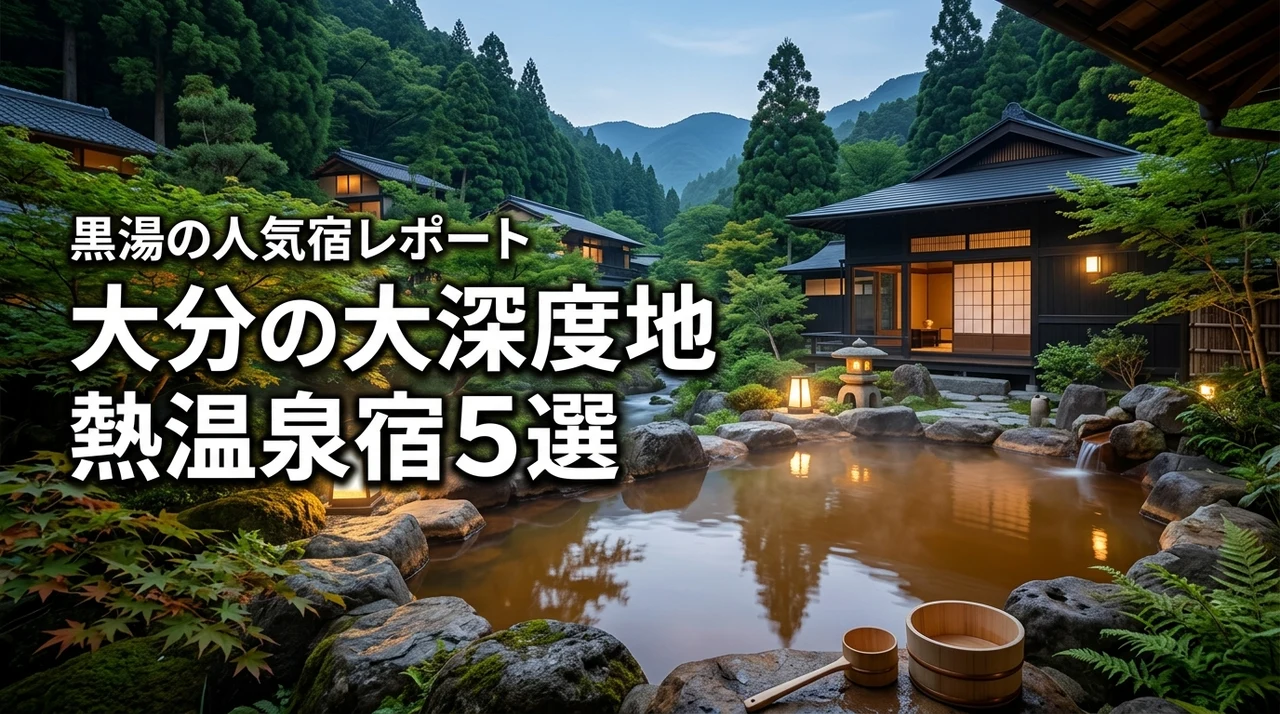 大分の大深度地熱温泉宿ランキング5選！黒湯の人気スポットに行ってみた体験記