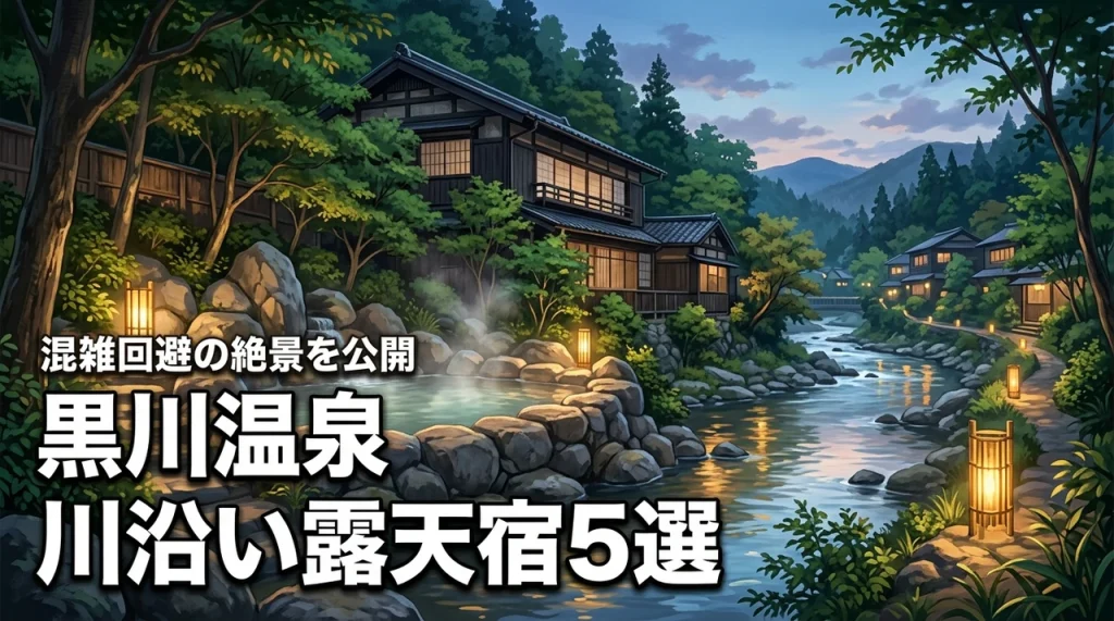 黒川温泉の川沿い露天風呂がある宿に行ってみた！混雑回避の絶景宿5選を公開