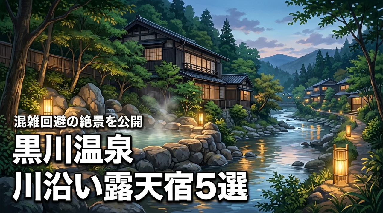 黒川温泉の川沿い露天風呂がある宿に行ってみた！混雑回避の絶景宿5選を公開