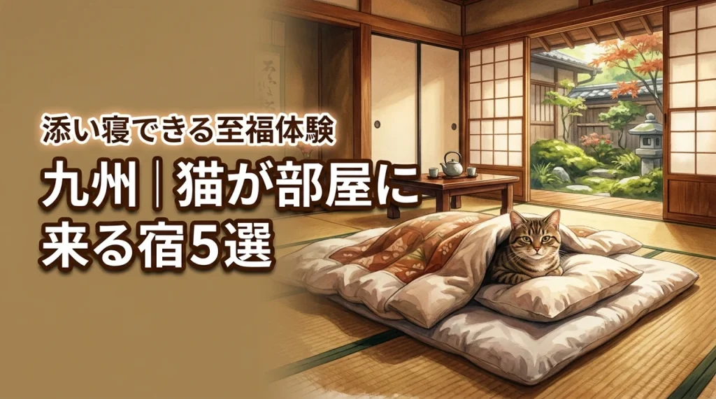 猫のいる温泉宿九州で部屋に来る宿5選！添い寝できる至福体験