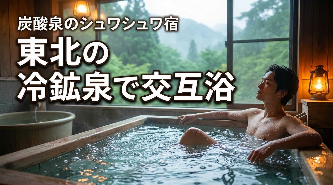 東北の冷鉱泉で交互浴ができる宿！炭酸泉のシュワシュワに行ってみた