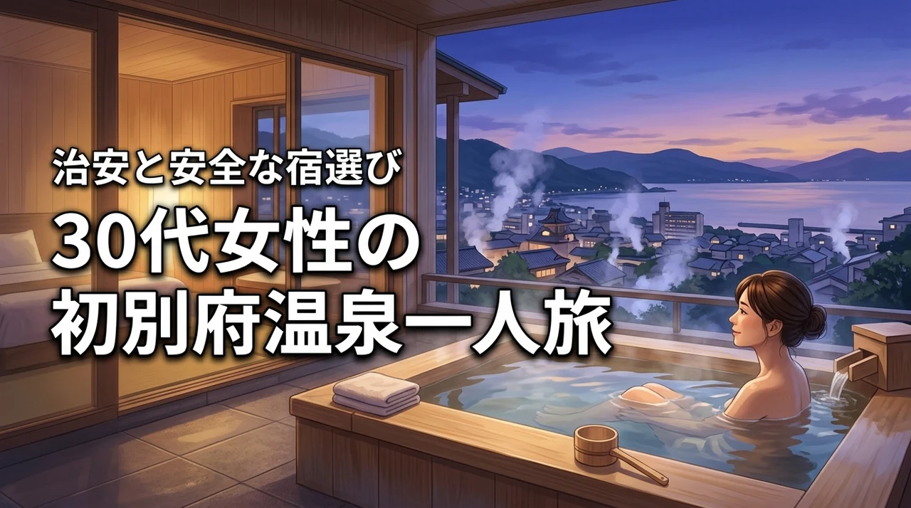 初めての一人旅、30代女性が治安と安全な宿で選ぶ別府温泉に行ってみた