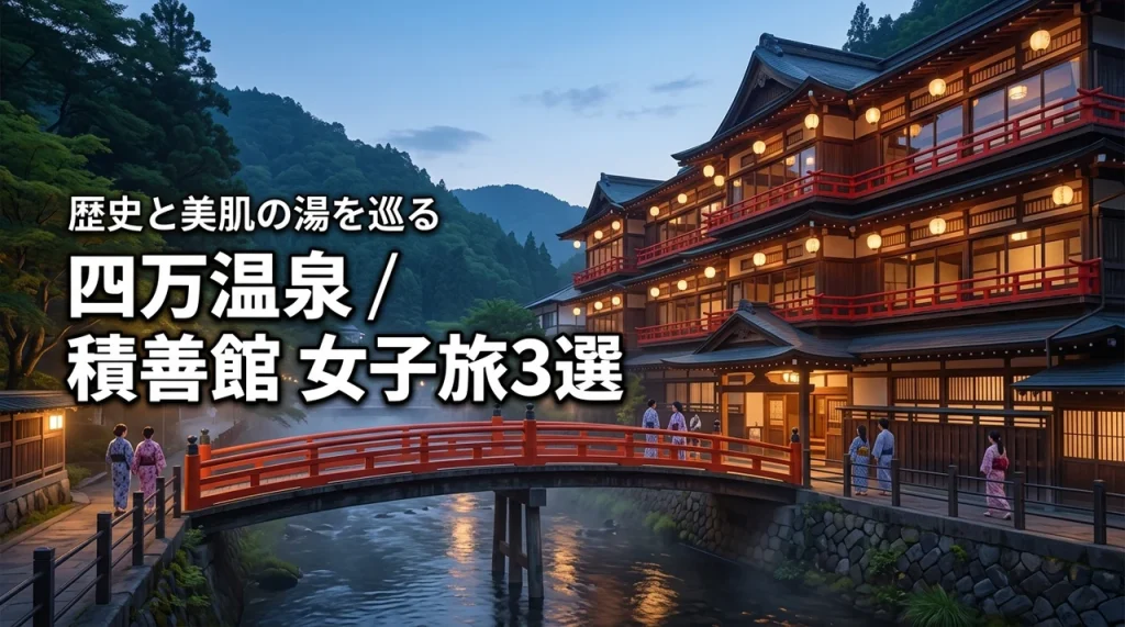【四万温泉】積善館の歴史と美肌の湯を巡る女子旅プラン3選