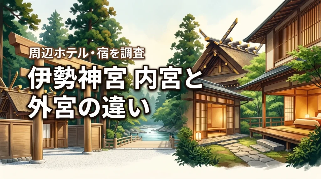 伊勢神宮内宮と外宮の違いって？周辺ホテル・宿を調べてみた