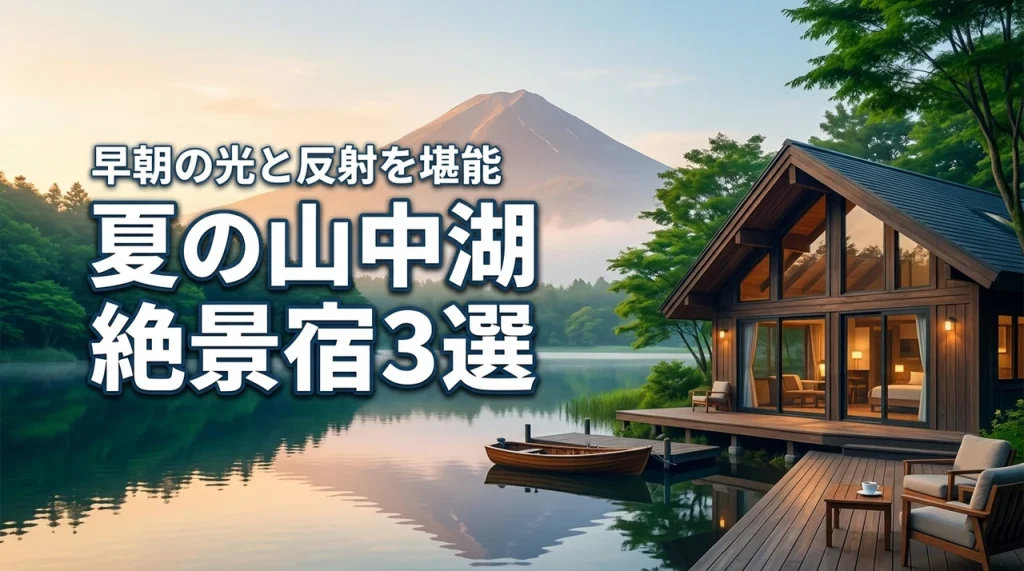 早朝の湖畔で光の反射を楽しめる宿3選！夏の山中湖に行ってみた