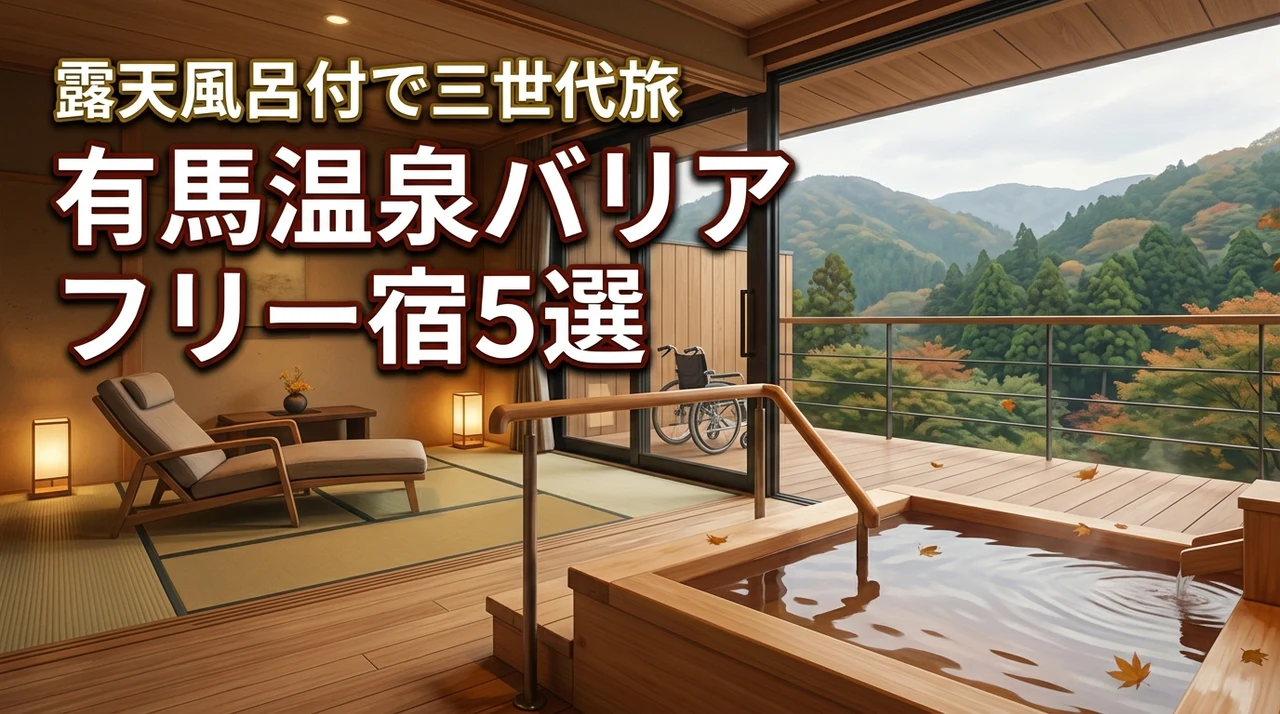 有馬温泉で露天風呂付き客室とバリアフリーを両立する宿5選！三世代旅の失敗しない選び方