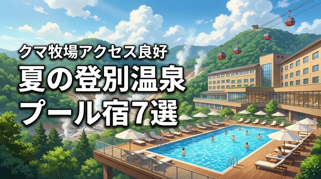 登別温泉でクマ牧場アクセス便利なプール有り宿7選！夏の計画に