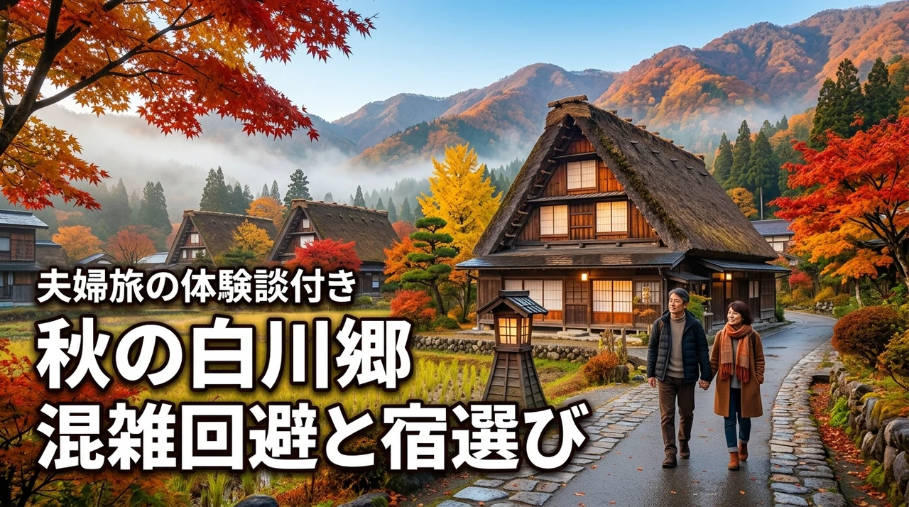 秋に行きたい白川郷、混雑回避の時間帯と宿の賢い選び方～夫婦旅の体験談付き～