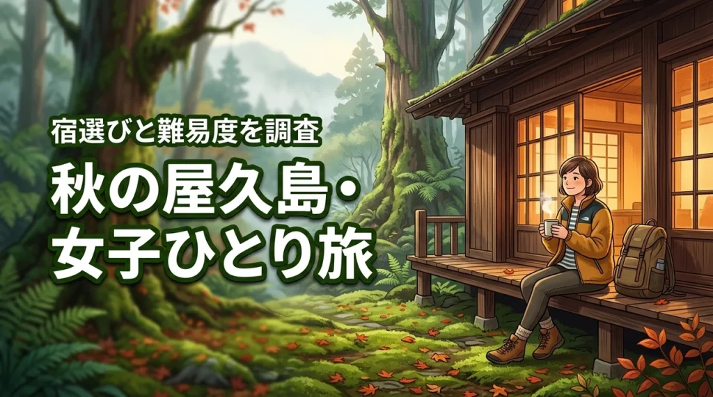 秋の屋久島ひとり旅女子に適した宿を探してみた！難易度は？