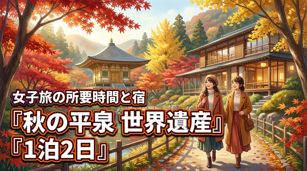 秋の平泉世界遺産の所要時間は？1泊2日女子旅に適した宿も紹介