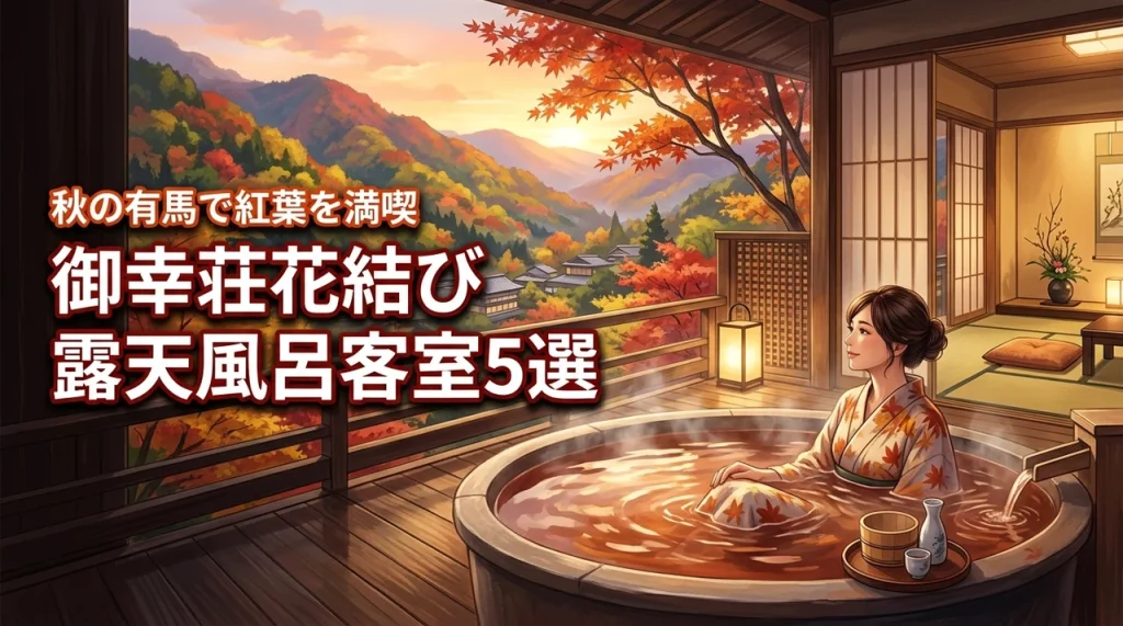 秋の有馬温泉・御幸荘花結びの露天風呂付き客室5選！紅葉も満喫