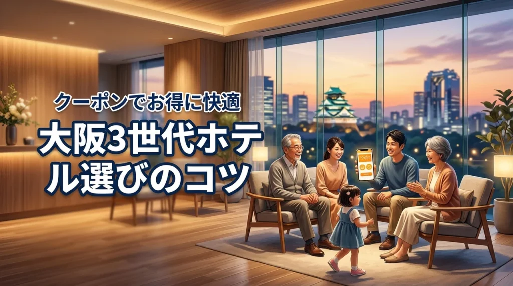 大阪の3世代向けホテルはクーポンが鍵！家族旅行を快適にする選び方
