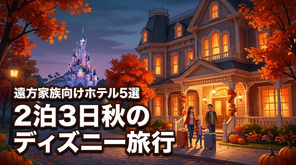 秋の東京ディズニーリゾートツアーで遠方から2泊3日！ファミリー人気ホテル5選