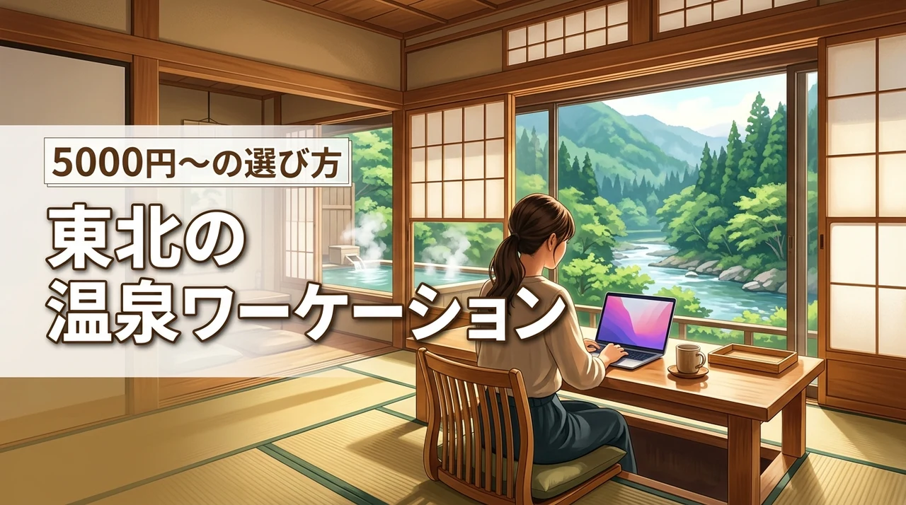 東北の温泉ワーケーション連泊プラン宿1人1泊5000円〜コスパ最強の選び方