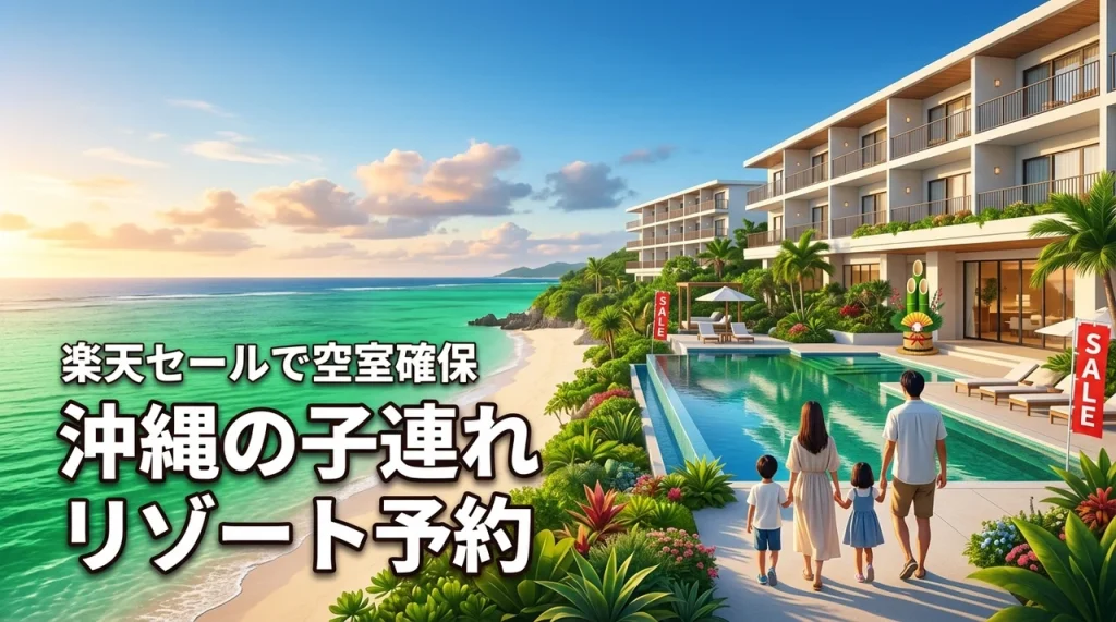 沖縄ビーチリゾートのファミリー向け宿、楽天トラベルスーパーSALEで年末年始の空室を確保するには？