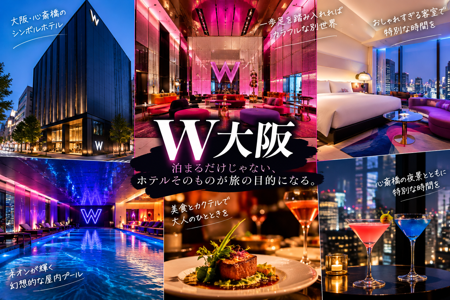 W大阪は泊まる価値あり？心斎橋の異次元ホテルを徹底解説！客室・プール・朝食の魅力